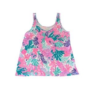 Lilly Pulitzer Pajama Tank Size Large Seaside Carnivale Print